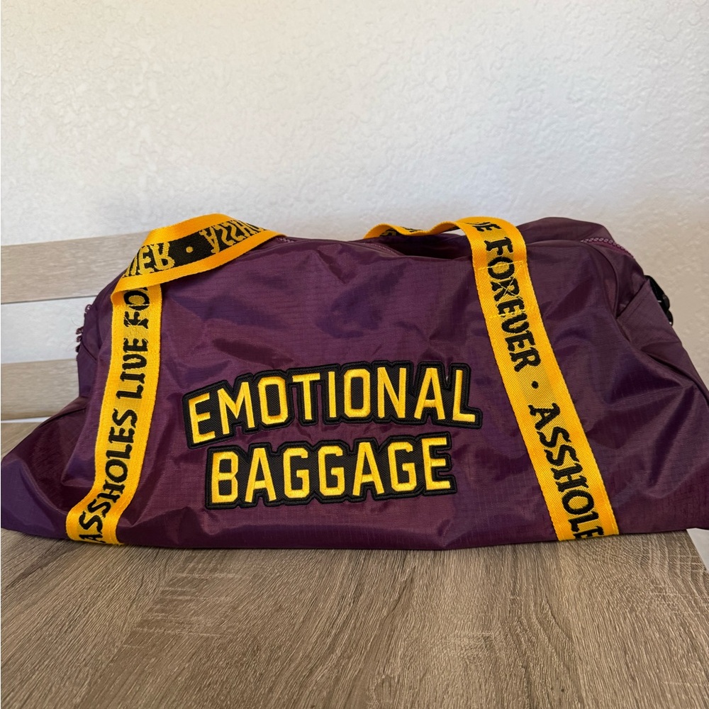 Emotional Baggage Assholes Live Forever Travel bag